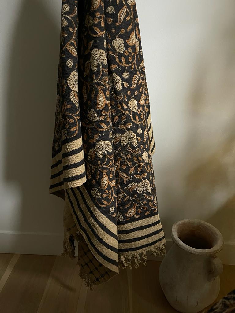 Home Inspiration Handmade Throw Hand block print Throw Cotton Throw