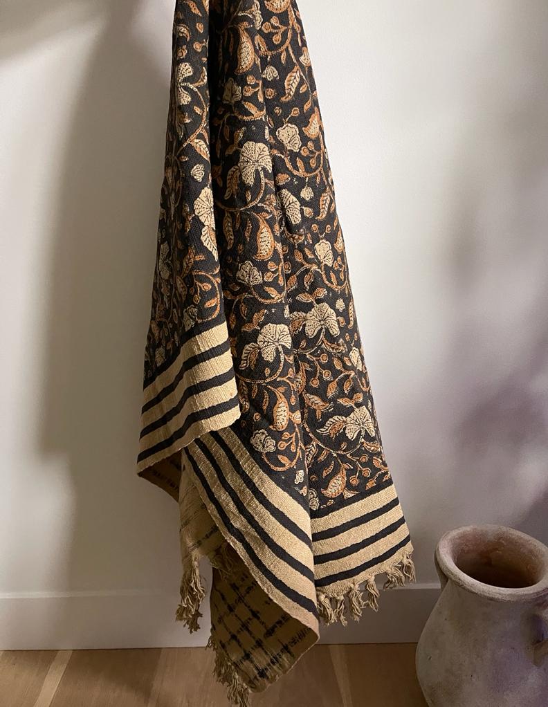 Home Inspiration Handmade Throw Hand block print Throw Cotton Throw