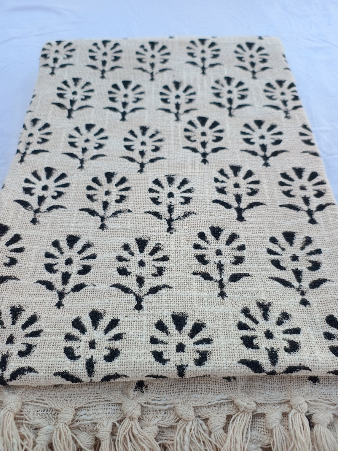 Handmade Throw Hand block print Throw Cotton Throw Blanket Sofa Decor